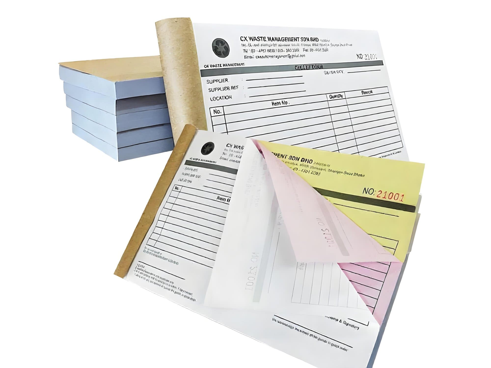 Triplicate 3-part NCR receipt book program