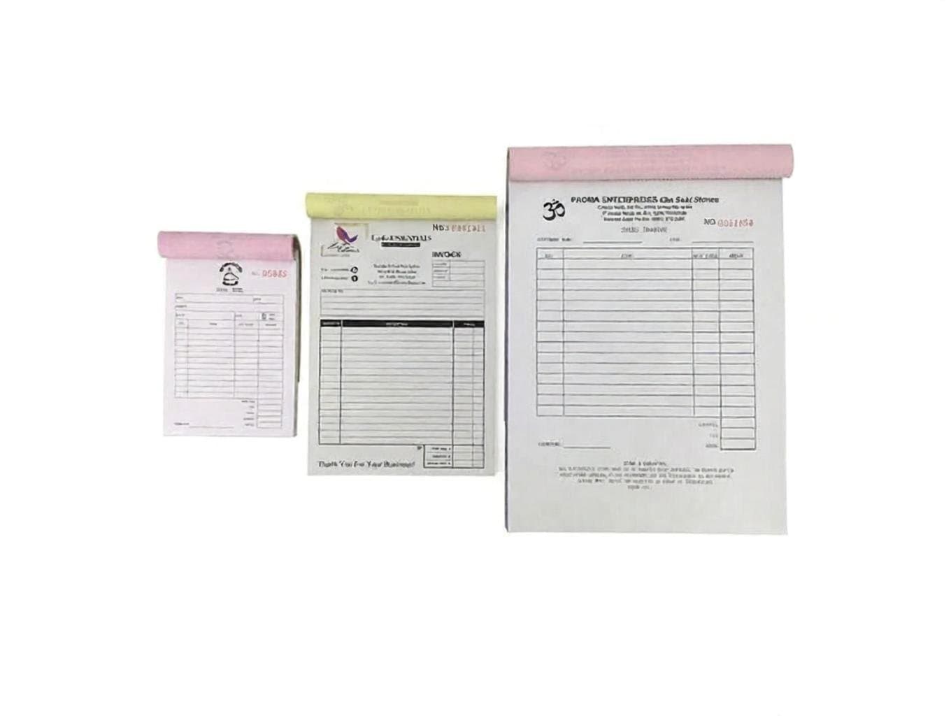 Handwriting on a carbonless receipt form