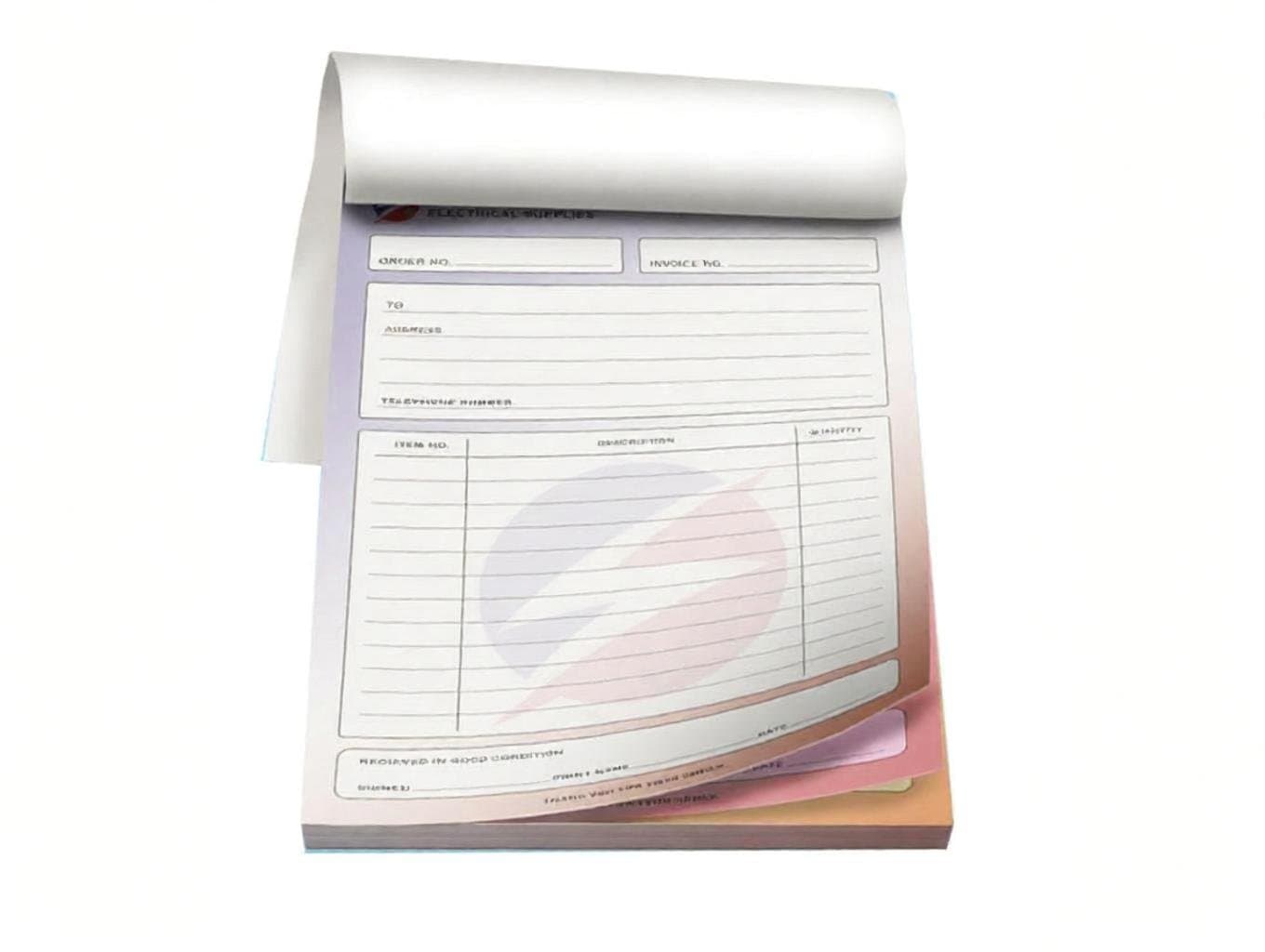 Private-label receipt book cover and distributor packaging