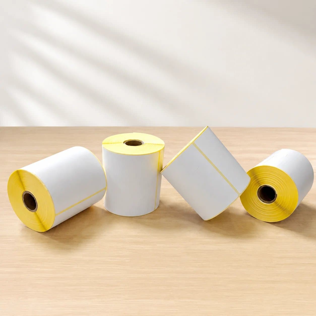 Blank thermal label rolls for variable-data printing