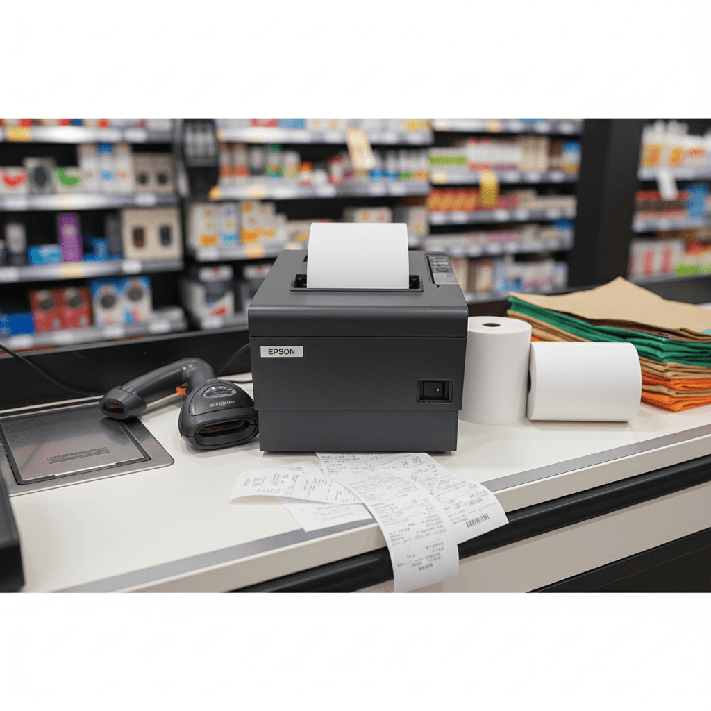 80 mm x 70 mm receipt roll application and printer qualification